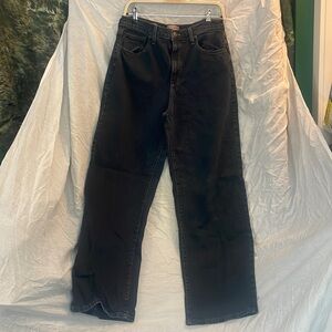 Black High-Rise Wide Leg Jeans